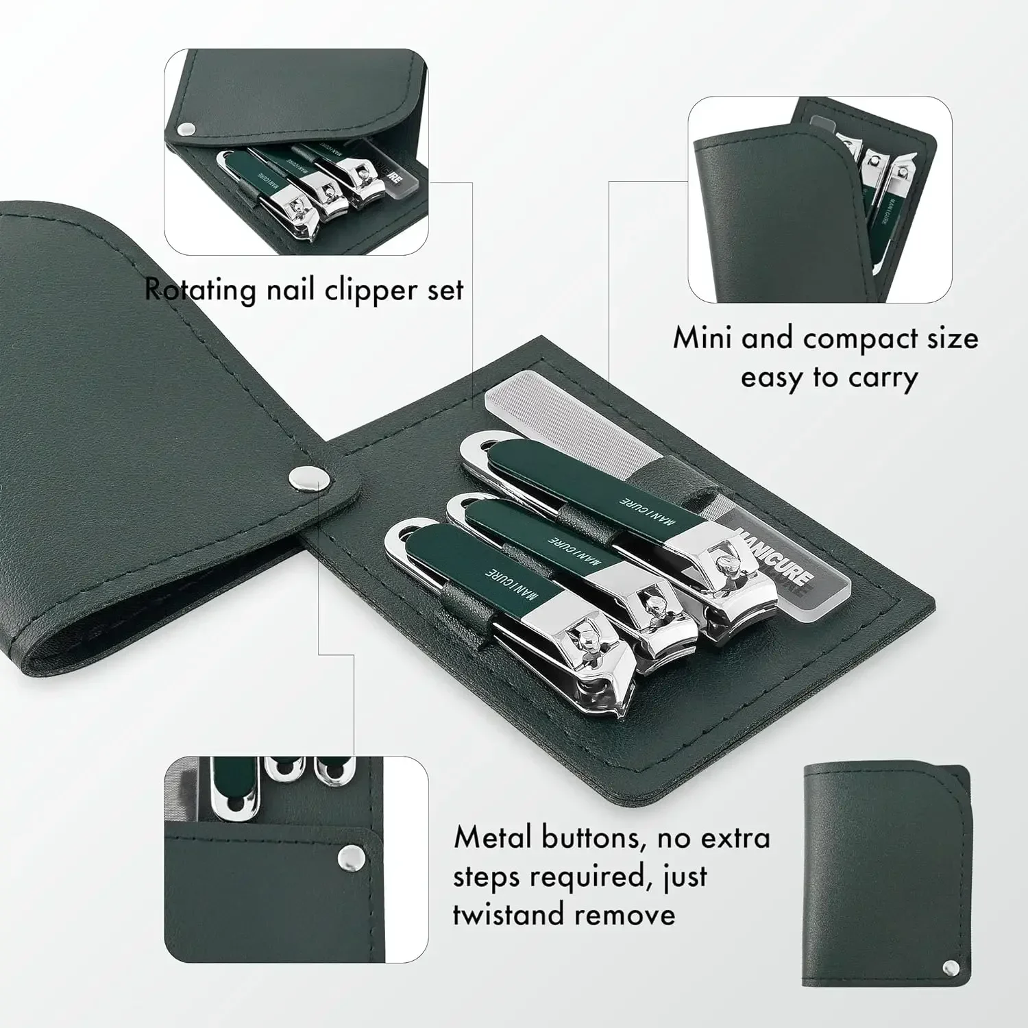 4 Pcs Men/Women Nail Clippers  - Mens Grooming Travel Kit review and price