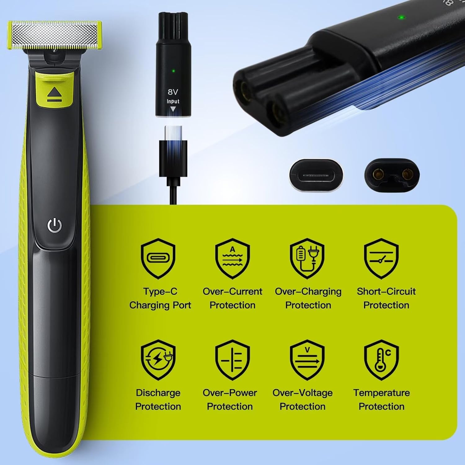 8V HQ850 Type-C Shaver Charger - Electric Razor review and price