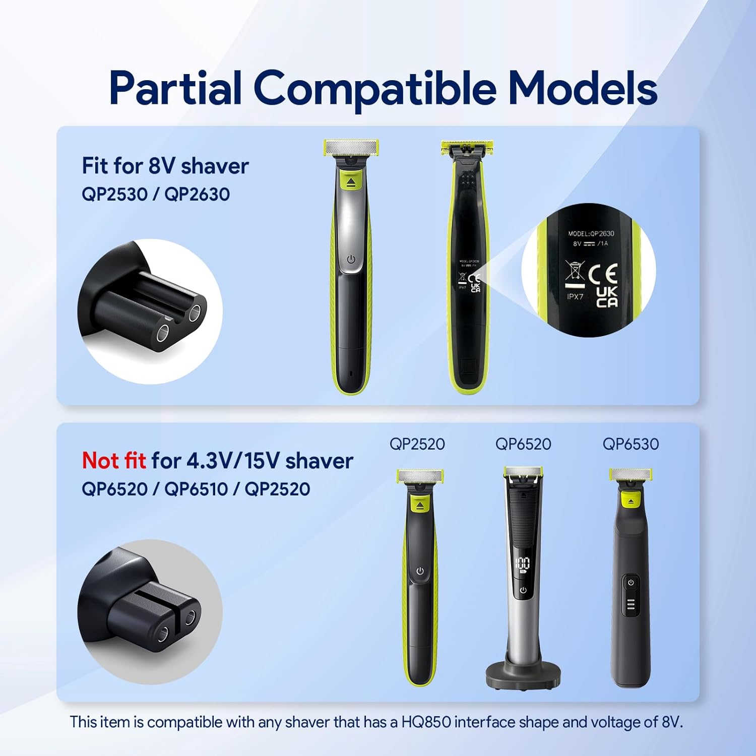 8V HQ850 Type-C Shaver Charger - Electric Razor review and price