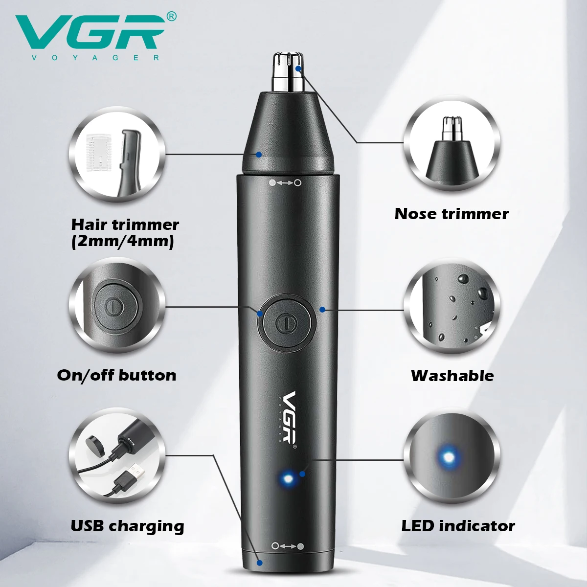 VGR Washable Nose Hair Trimmer - Nose Trimmer review and price
