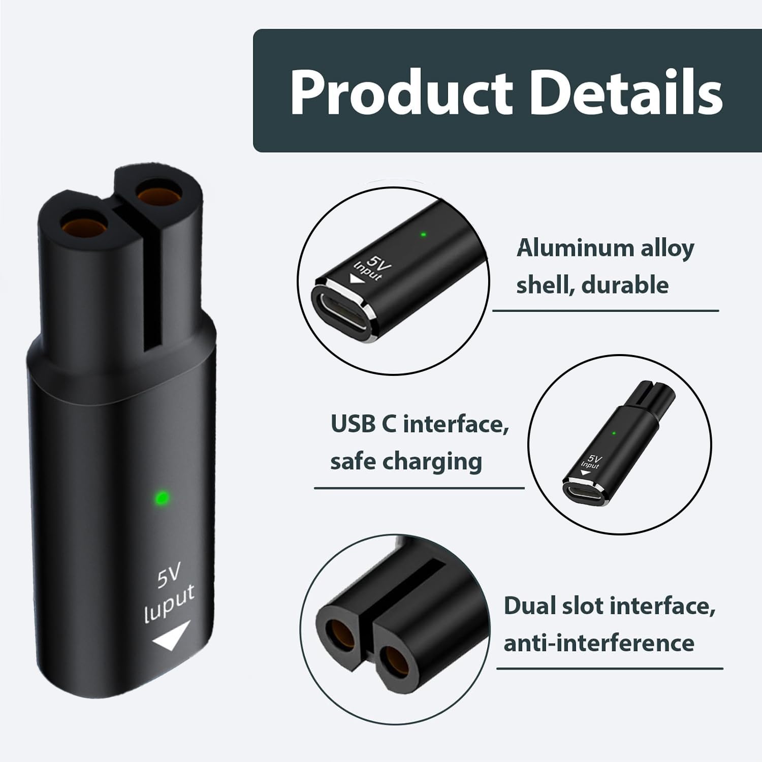 5V 15V USB Type C Charging Ada - Electric Shaver Rotary review and price