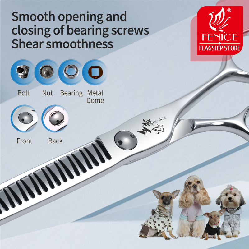 Fenice 7 Inch 3D Gradient Trac - Grooming Scissors review and price