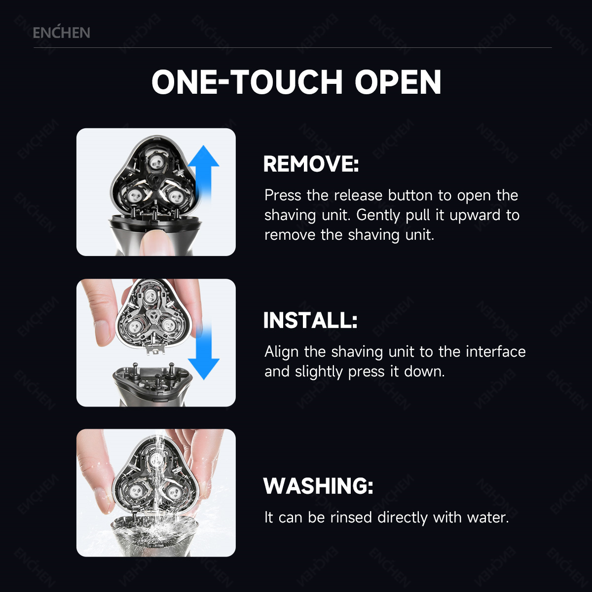 ENCHEN Blackstone's Replacemen - Electric Shaver Rotary review and price